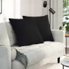 Kanapé párnák 2 pcs Fekete 80 x 80 cm szövet