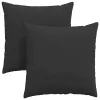 Kanapé párnák 2 pcs Fekete 80 x 80 cm szövet