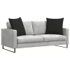 Kanapé párnák 2 pcs Fekete 80 x 80 cm szövet