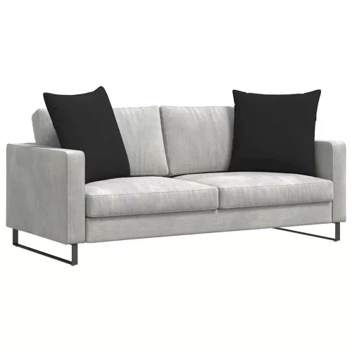 Kanapé párnák 2 pcs Fekete 80 x 80 cm szövet