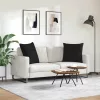 Kanapé párnák 2 pcs Fekete 80 x 80 cm szövet
