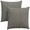 Kanapé párnák 2 pcs Világosszürke 80 x 80 cm Bársonyos szövet