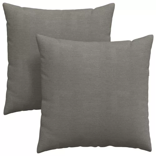 Kanapé párnák 2 pcs Világosszürke 80 x 80 cm Bársonyos szövet