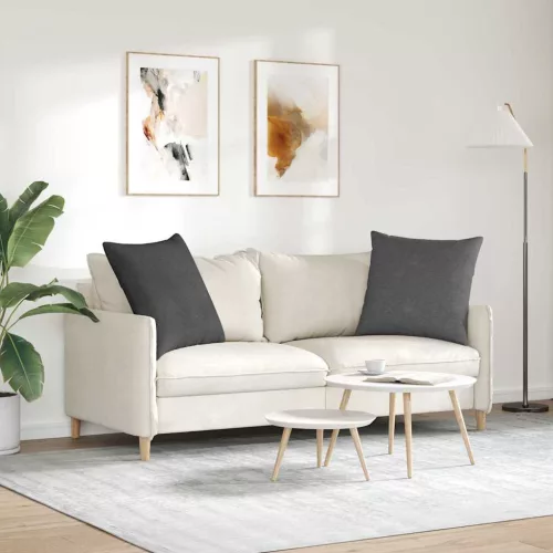 Kanapé párnák 2 pcs Sötétszürke 80 x 80 cm Bársonyos szövet