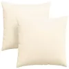 Kanapé párnák 2 pcs Krém 80 x 80 cm Bársonyos szövet