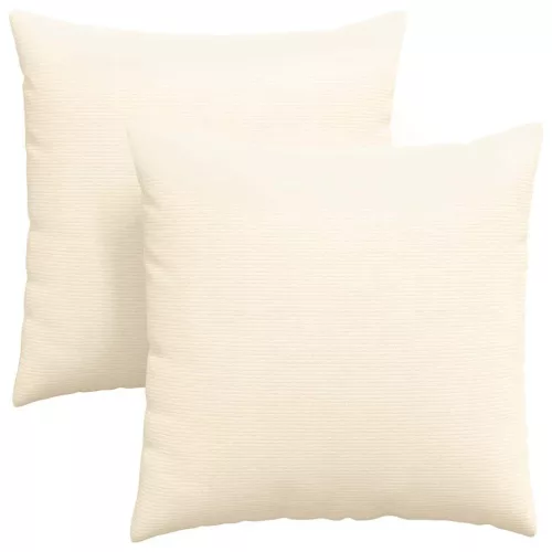 Kanapé párnák 2 pcs Krém 80 x 80 cm Bársonyos szövet