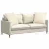 Kanapé párnák 2 pcs Krém 80 x 80 cm Bársonyos szövet
