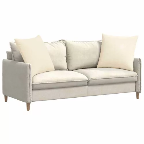 Kanapé párnák 2 pcs Krém 80 x 80 cm Bársonyos szövet