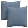 Kanapé párnák 2 pcs Kék 80 x 80 cm Bársonyos szövet