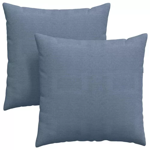 Kanapé párnák 2 pcs Kék 80 x 80 cm Bársonyos szövet