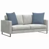 Kanapé párnák 2 pcs Kék 80 x 80 cm Bársonyos szövet