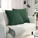 Kanapé párnák 2 pcs Sötétzöld 80 x 80 cm Bársonyos szövet