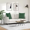 Kanapé párnák 2 pcs Sötétzöld 80 x 80 cm Bársonyos szövet
