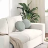 Ülőpárnák 2 pcs Világosszürke Ø 40 x 13 cm Bársony