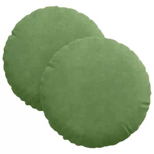 Ülőpárnák 2 pcs Világos zöld Ø 40 x 13 cm Bársony