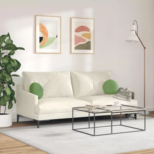 Ülőpárnák 2 pcs Világos zöld Ø 40 x 13 cm Bársony