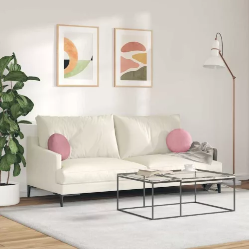 Ülőpárnák 2 pcs Rózsaszín Ø 40 x 13 cm Bársony