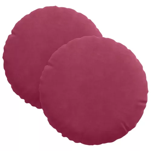 Ülőpárnák 2 pcs Bordó Ø 40 x 13 cm Bársony