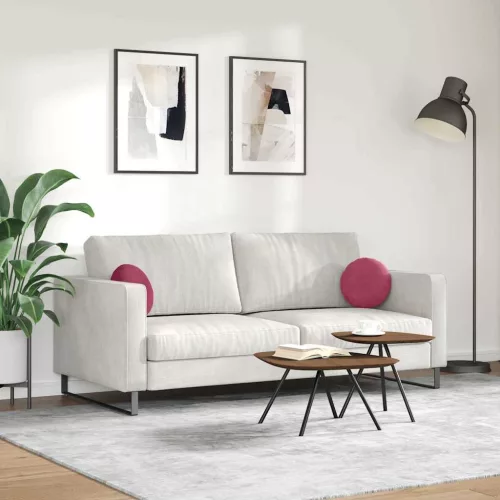 Ülőpárnák 2 pcs Bordó Ø 40 x 13 cm Bársony