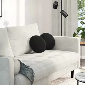 Ülőpárnák 2 pcs Fekete Ø 40 x 13 cm Bársony