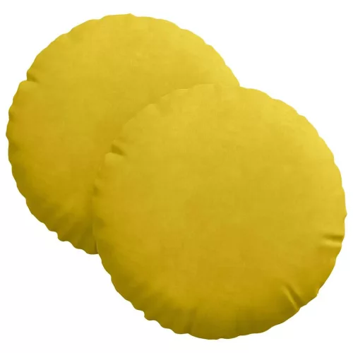 Ülőpárnák 2 pcs Sárga Ø 40 x 13 cm Bársony