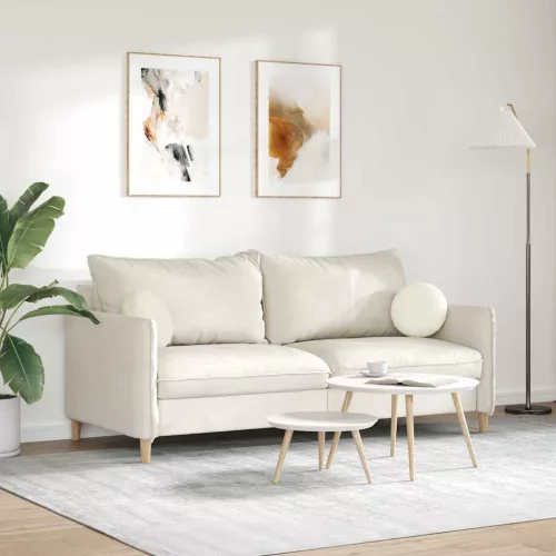 Ülőpárnák 2 pcs Krém Ø 40 x 13 cm Bársony