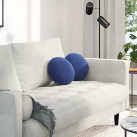 Ülőpárnák 2 pcs Rendőrségi kék Ø 40 x 13 cm Bársony