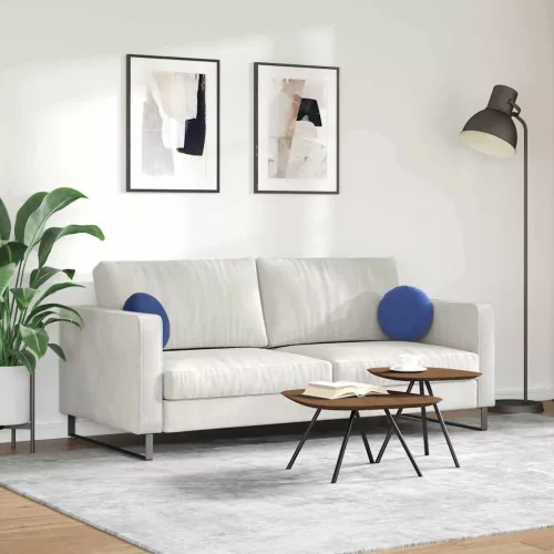 Ülőpárnák 2 pcs Rendőrségi kék Ø 40 x 13 cm Bársony