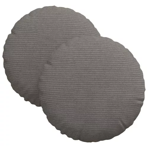 Ülőpárnák 2 pcs Világosszürke Ø 30 x 13 cm Bársonyos szövet