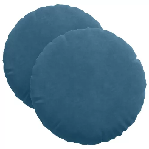 Ülőpárnák 2 pcs Kék Ø 40 x 13 cm Bársony