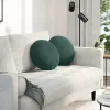 Ülőpárnák 2 pcs Sötétzöld Ø 40 x 13 cm Bársony