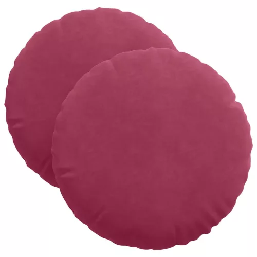 Ülőpárnák 2 pcs Bordó Ø 40 x 13 cm Bársony