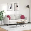 Ülőpárnák 2 pcs Bordó Ø 40 x 13 cm Bársony