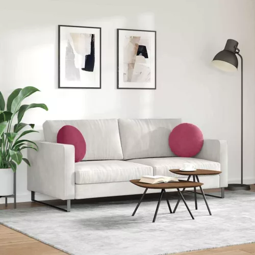 Ülőpárnák 2 pcs Bordó Ø 40 x 13 cm Bársony