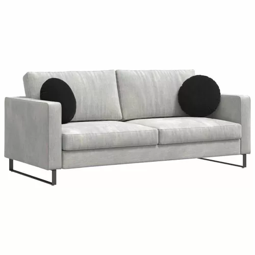 Ülőpárnák 2 pcs Fekete Ø 40 x 13 cm Bársony