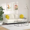 Ülőpárnák 2 pcs Sárga Ø 40 x 13 cm Bársony