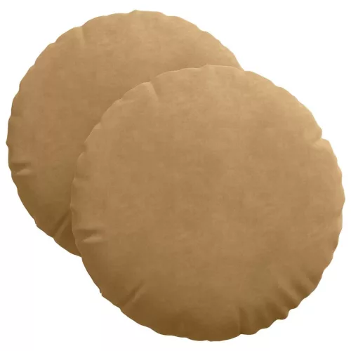 Ülőpárnák 2 pcs Barna Ø 40 x 13 cm Bársony