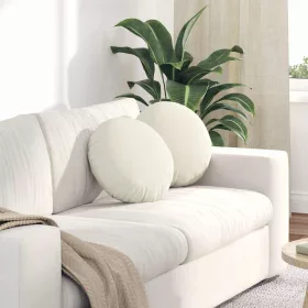 Ülőpárnák 2 pcs Krém Ø 40 x 13 cm Bársony