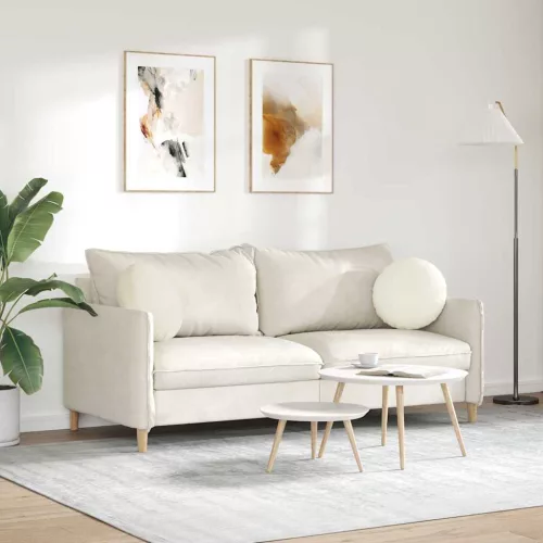 Ülőpárnák 2 pcs Krém Ø 40 x 13 cm Bársony