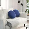Ülőpárnák 2 pcs Rendőrségi kék Ø 40 x 13 cm Bársony