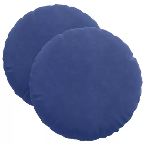 Ülőpárnák 2 pcs Rendőrségi kék Ø 40 x 13 cm Bársony