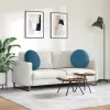 Ülőpárnák 2 pcs Kék Ø 40 x 13 cm Bársony