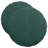 Ülőpárnák 2 pcs Sötétzöld Ø 40 x 13 cm Bársony