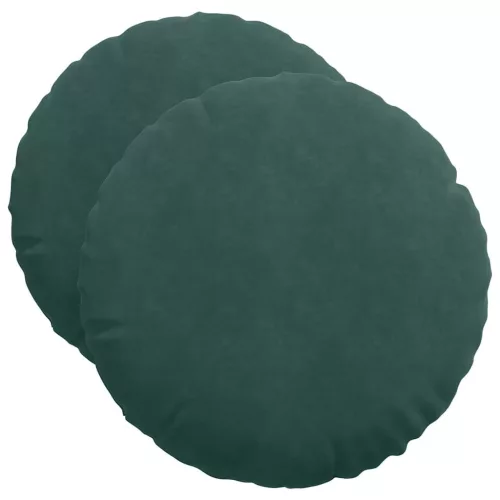 Ülőpárnák 2 pcs Sötétzöld Ø 40 x 13 cm Bársony