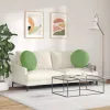 Ülőpárnák 2 pcs Világos zöld Ø 40 x 13 cm Bársony