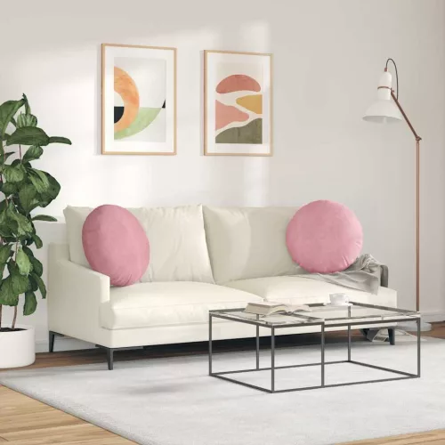 Ülőpárnák 2 pcs Rózsaszín Ø 40 x 13 cm Bársony