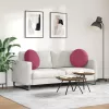 Ülőpárnák 2 pcs Bordó Ø 40 x 13 cm Bársony