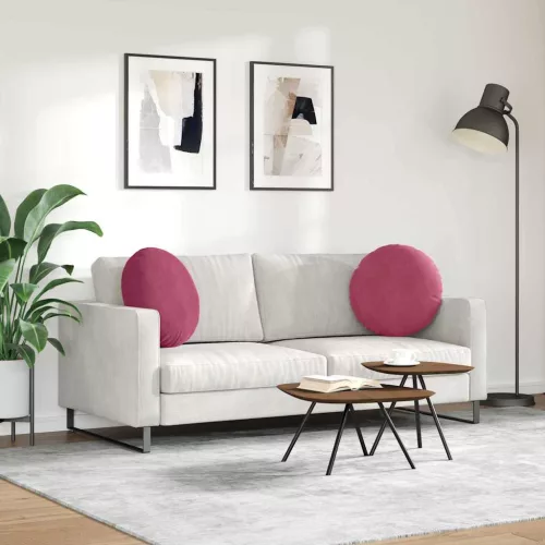 Ülőpárnák 2 pcs Bordó Ø 40 x 13 cm Bársony