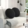 Ülőpárnák 2 pcs Fekete Ø 40 x 13 cm Bársony
