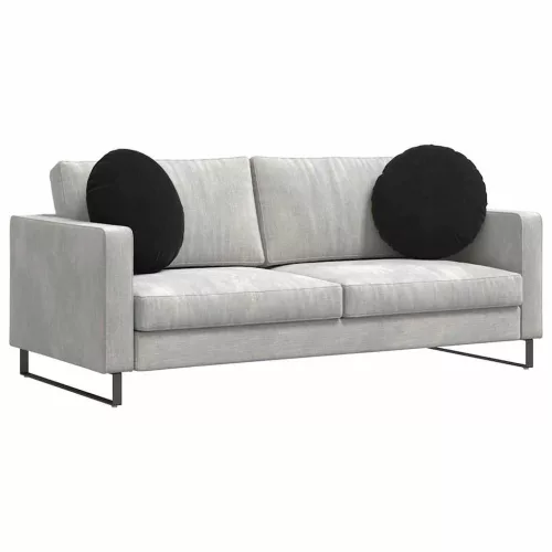 Ülőpárnák 2 pcs Fekete Ø 40 x 13 cm Bársony